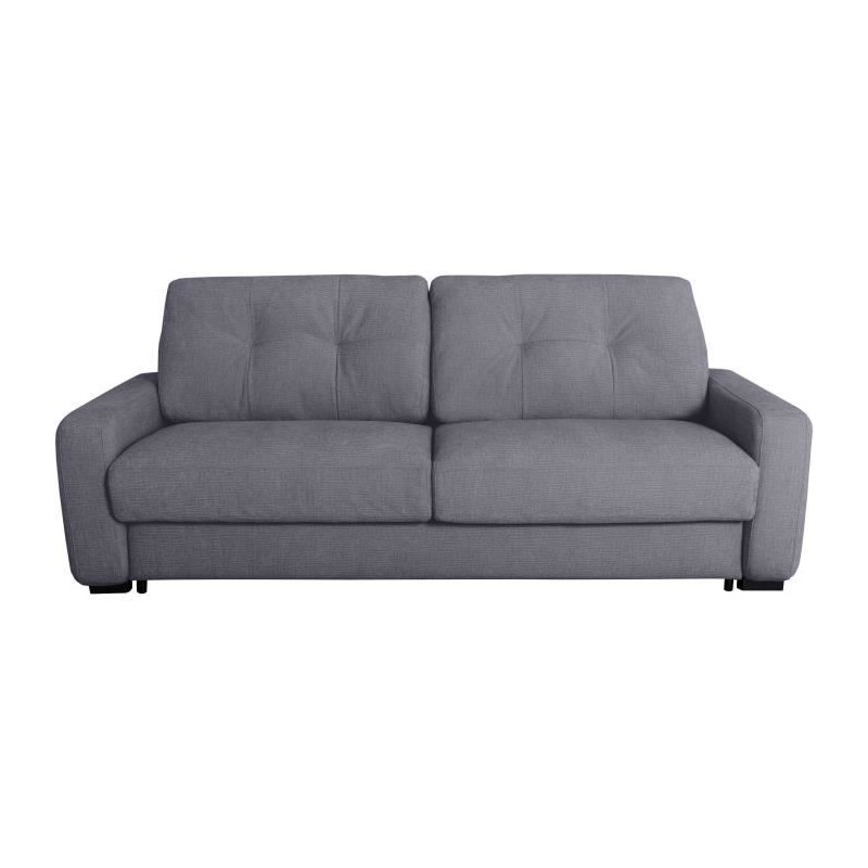 Canapé convertible express - 3 places - SOA - Tissu gauffré - Gris s Canapé convertible express - 3 places - SOA - Tissu gauffré - Gris s