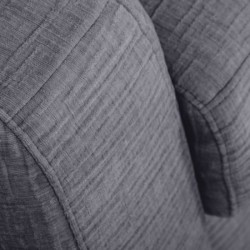 Canapé convertible express - 3 places - SOA - Tissu gauffré - Gris s