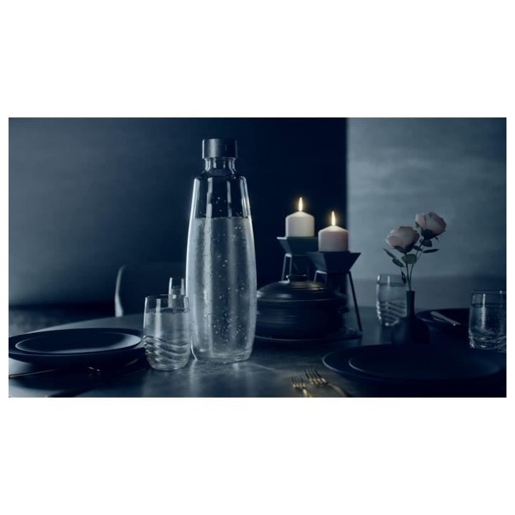 Bouteille en verre SODASTREAM - Capacité 1L - Compatible machine DUO