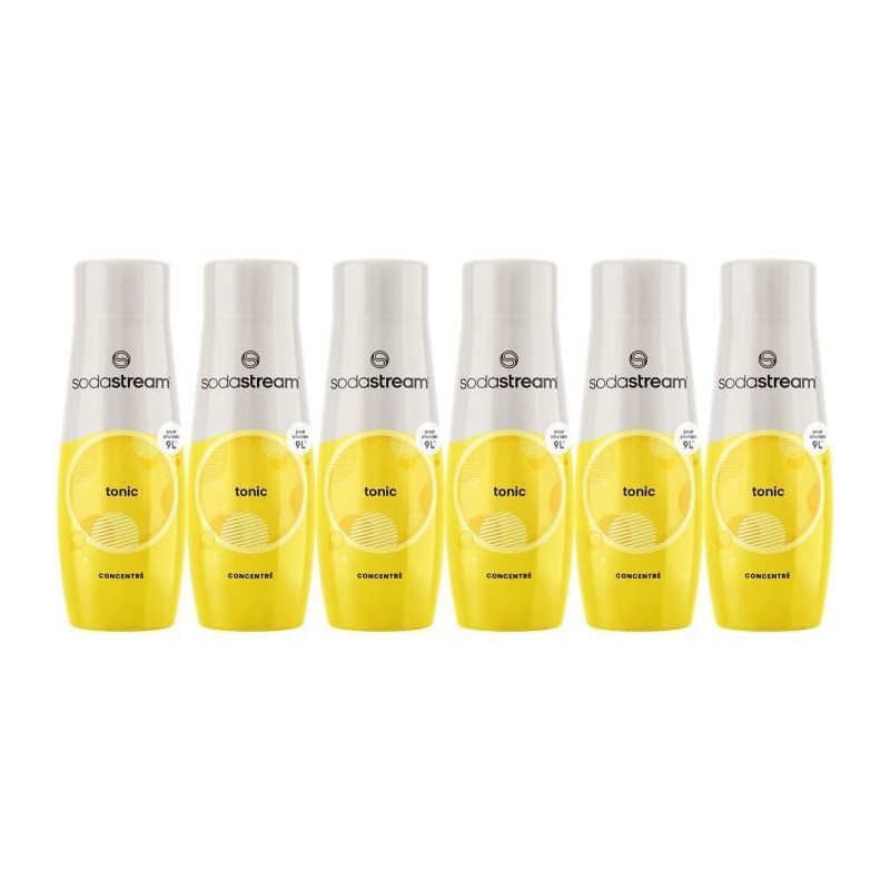 Concentrés SODASTREAM - Lot de 6 concentrés Tonic - Jusqu'a 54L de b