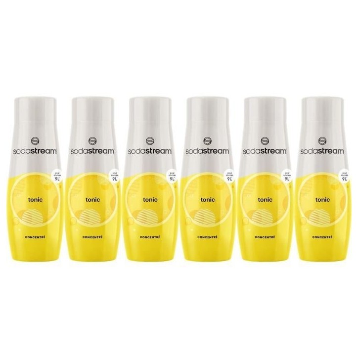 Concentrés SODASTREAM - Lot de 6 concentrés Tonic - Jusqu'a 54L de boissons - 440 ml