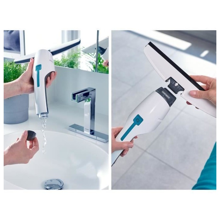 Aspirateur a vitres et salle de bains Leifheit Nemo 51030, lave vitres électrique avec boîtier étanche, autonomie 45 minutes,