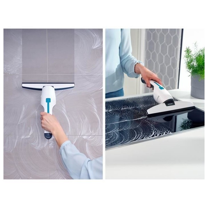 Aspirateur a vitres et salle de bains Leifheit Nemo 51030, lave vitres électrique avec boîtier étanche, autonomie 45 minutes,