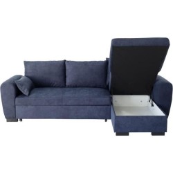 Canapé d'angle convertible réversible MAX - Méridienne avec coffre