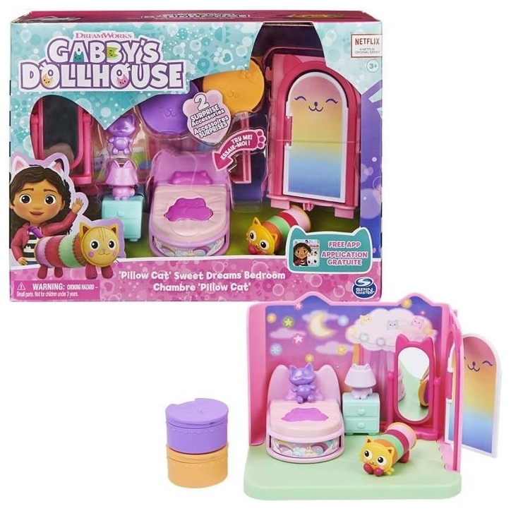 Gabby et la Maison magique - Playset Deluxe la Chambre de Polochat - 1 figurine + accessoires Gabby et la Maison magique - Playset Deluxe la Chambre de Polochat - 1 figurine + accessoires