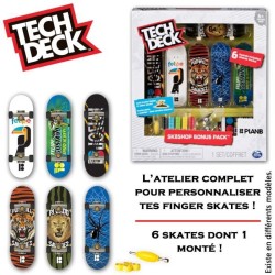 Pack Finger Skate - Tech Deck - Skate Shop Bonus - Jaune - Mixte - 6 a