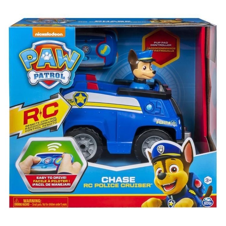 Véhicule radiocommandé Chase - PAW PATROL - Technologie 2,4 Ghz - Adapté aux petites mains