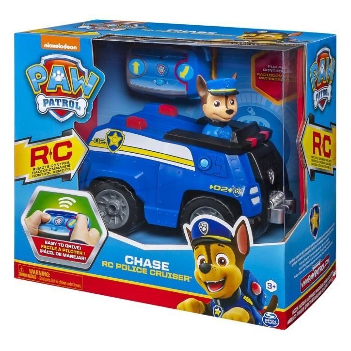 Véhicule radiocommandé Chase - PAW PATROL - Technologie 2,4 Ghz - Adapté aux petites mains