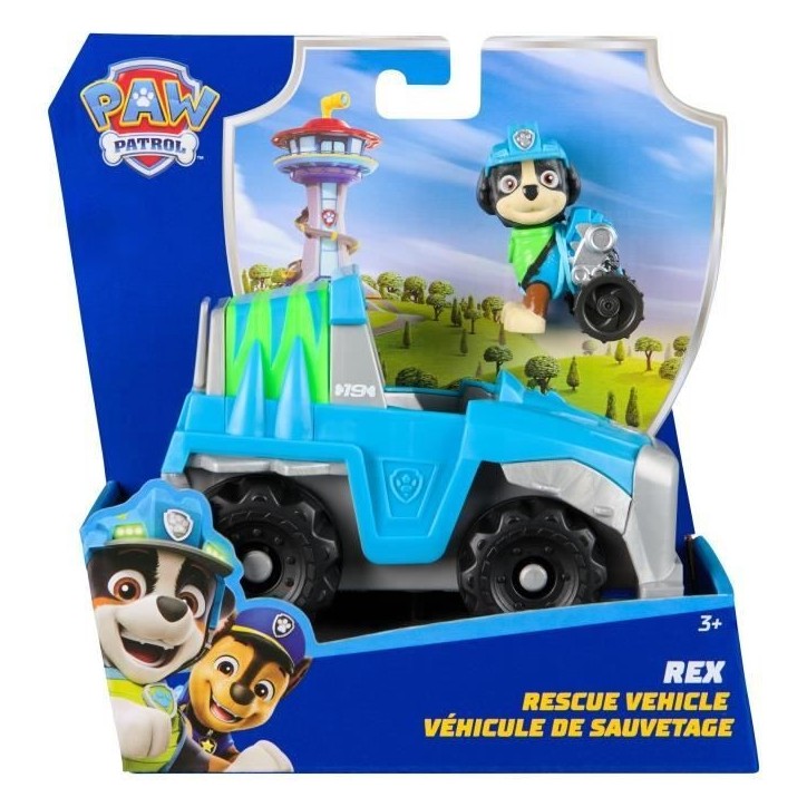 SPIN MASTERVEHICULE + FIGURINE REX La Pat' Patrouille