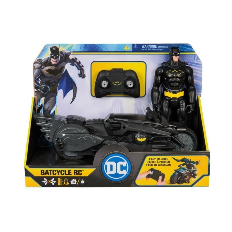 Pack Batcycle RC + Batman - Figurine 30cm - Batman Pack Batcycle RC + Batman - Figurine 30cm - Batman