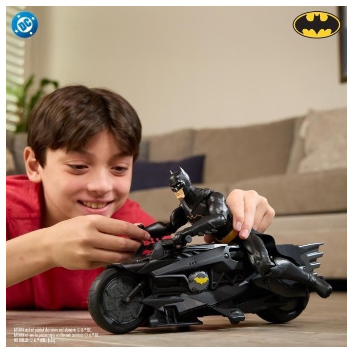 Pack Batcycle RC + Batman - Figurine 30cm - Batman Pack Batcycle RC + Batman - Figurine 30cm - Batman
