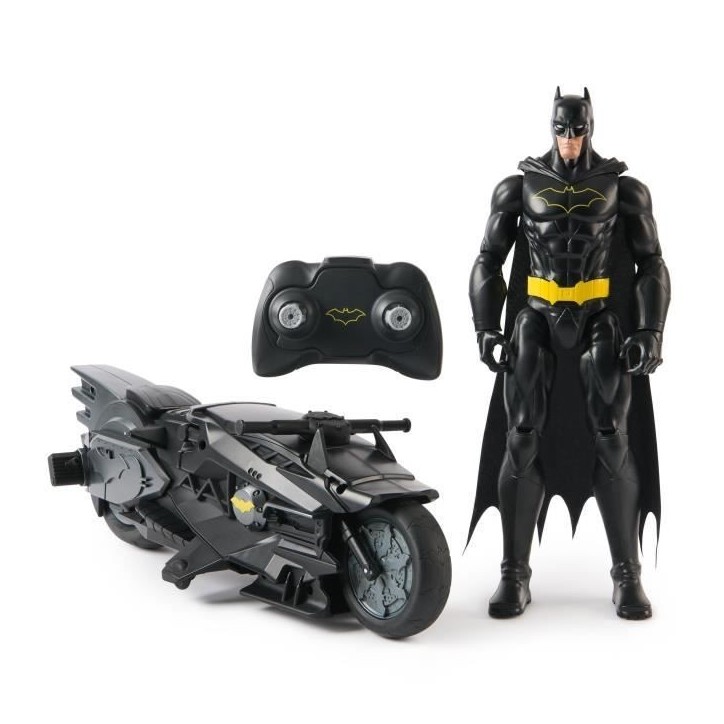 Pack Batcycle RC + Batman - Figurine 30cm - Batman Pack Batcycle RC + Batman - Figurine 30cm - Batman