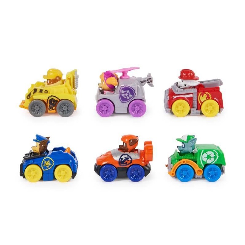SPIN MASTER PACK 6 RACERS PUP SQUAD La Pat' Patrouille SPIN MASTER PACK 6 RACERS PUP SQUAD La Pat' Patrouille