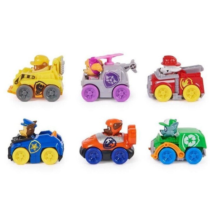 SPIN MASTER PACK 6 RACERS PUP SQUAD La Pat' Patrouille