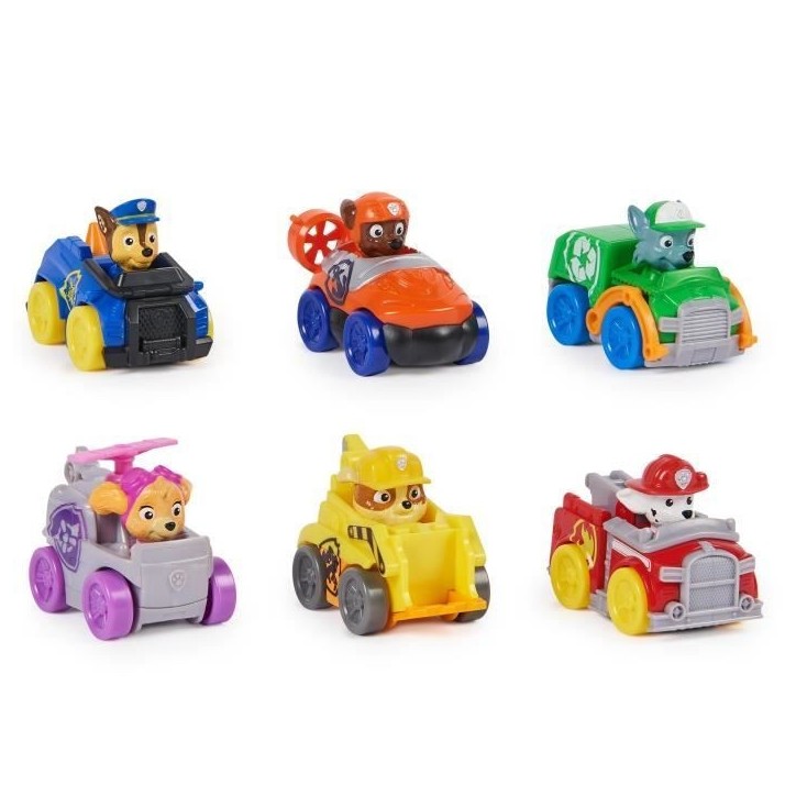 SPIN MASTER PACK 6 RACERS PUP SQUAD La Pat' Patrouille