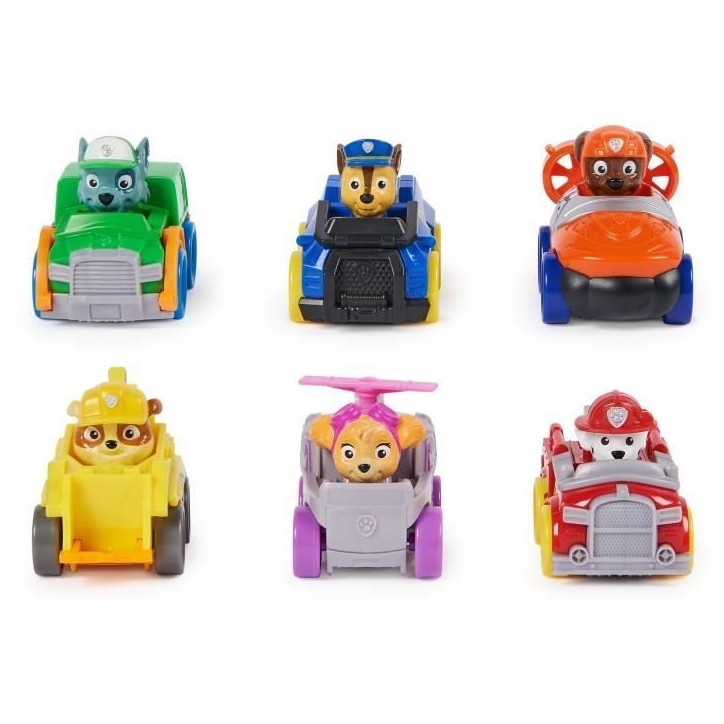 SPIN MASTER PACK 6 RACERS PUP SQUAD La Pat' Patrouille