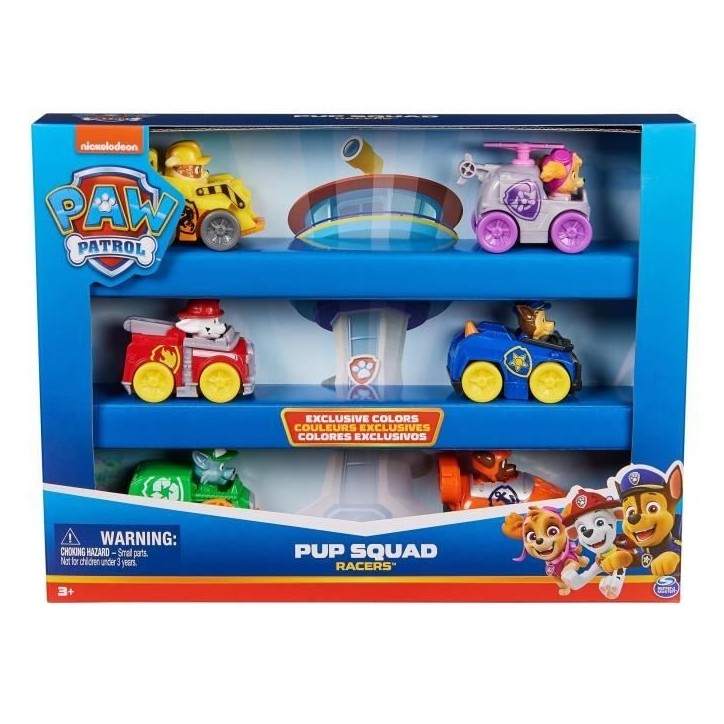 SPIN MASTER PACK 6 RACERS PUP SQUAD La Pat' Patrouille