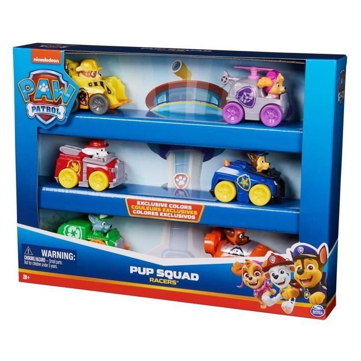 SPIN MASTER PACK 6 RACERS PUP SQUAD La Pat' Patrouille