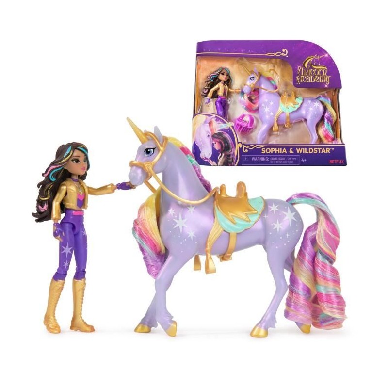 SPIN MASTER COFFRET LICORNE ET POUPEE WILDSTAR ET SOPHIA Unicorn Acade SPIN MASTER COFFRET LICORNE ET POUPEE WILDSTAR ET SOPHIA Unicorn Acade