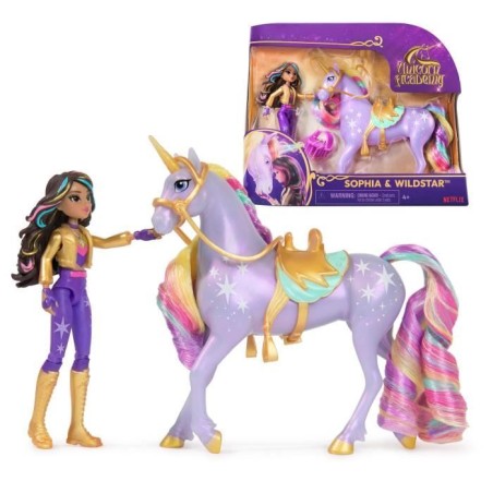 SPIN MASTER COFFRET LICORNE ET POUPEE WILDSTAR ET SOPHIA Unicorn Acade