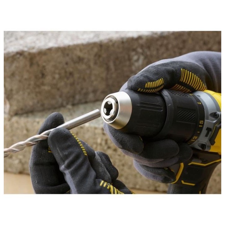 Perceuse visseuse a percussion Brushless 60 Nm - Lithium 18V - 2 Batteries 2Ah - STANLEY FATMAX V20 - SFMCD715D2K-QW