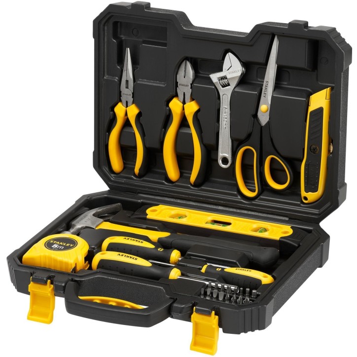 Malette a outils 28 pieces - STANLEY - STHT78050-1 - Coffret plastique - Noir et jaune Malette a outils 28 pieces - STANLEY - STHT78050-1 - Coffret plastique - Noir et jaune