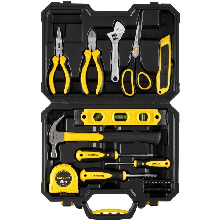 Malette a outils 28 pieces - STANLEY - STHT78050-1 - Coffret plastique - Noir et jaune Malette a outils 28 pieces - STANLEY - STHT78050-1 - Coffret plastique - Noir et jaune