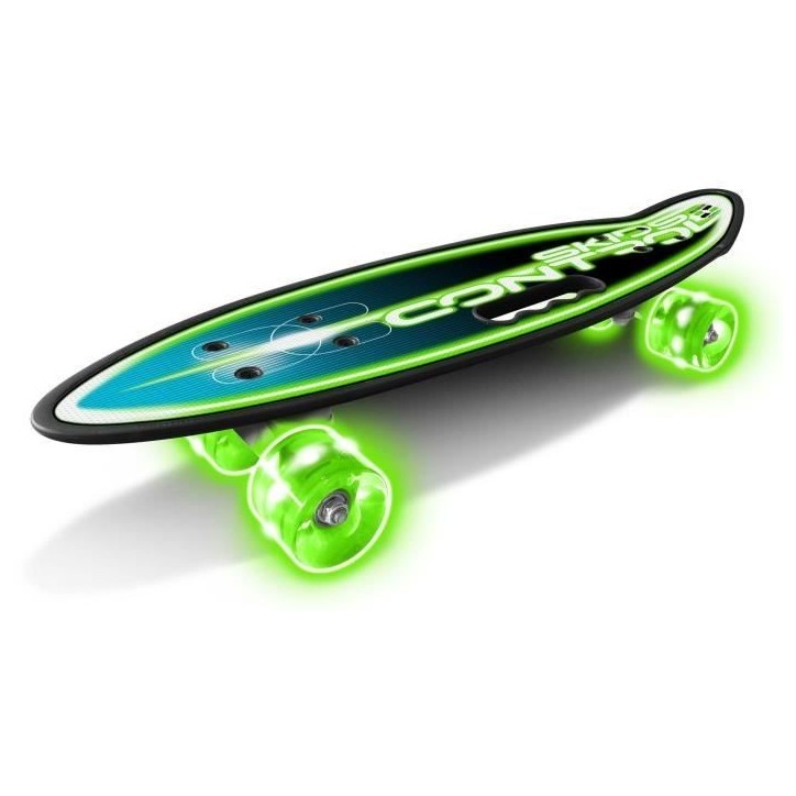 STAMP Skateboard 24 x 7 SKIDS CONTROL avec poignée et roues lumineuses STAMP Skateboard 24 x 7 SKIDS CONTROL avec poignée et roues lumineuses