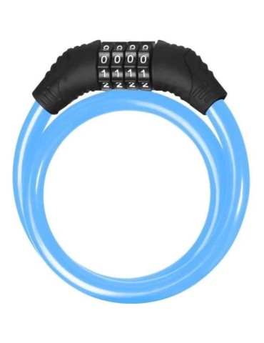 Antivol trottinette et vélo - BEEPER - Câble 60 cm - Code 4 chiffres - Bleu