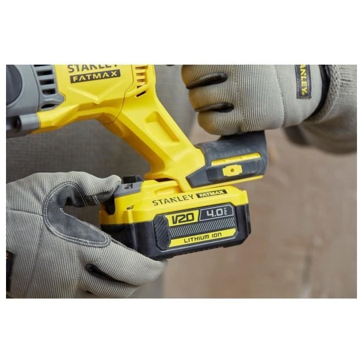 Perforateur Brushless SDS Plus 18V Stanley FatMax - 2 Joules - 2 Batteries 4.0Ah - 3 Modes de Travail Perforateur Brushless SDS Plus 18V Stanley FatMax - 2 Joules - 2 Batteries 4.0Ah - 3 Modes de Travail
