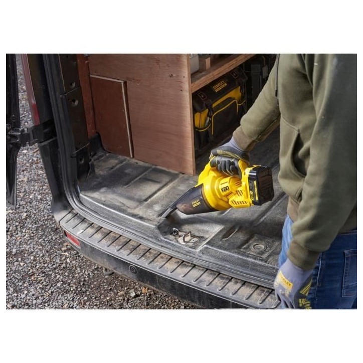 Aspirateur a main sans fil - Stanley Fatmax - SFMCVH001B-XJ - 18V - sans sac - Sans batterie Aspirateur a main sans fil - Stanley Fatmax - SFMCVH001B-XJ - 18V - sans sac - Sans batterie