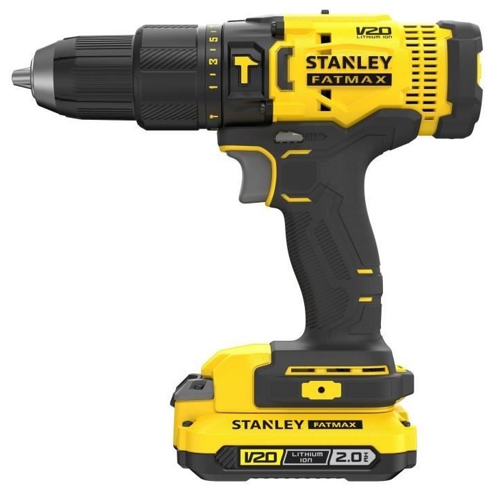 Perceuse visseuse a percussion 50 Nm - Lithium 18V - 2 Batteries 2Ah - STANLEY FATMAX V20 - SFMCD711D22-QW Perceuse visseuse a percussion 50 Nm - Lithium 18V - 2 Batteries 2Ah - STANLEY FATMAX V20 - SFMCD711D22-QW
