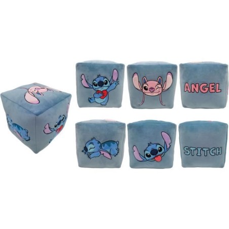 Coussin - Cube - LILO & STITCH - Microfibre - 25 x 25 x 25 cm