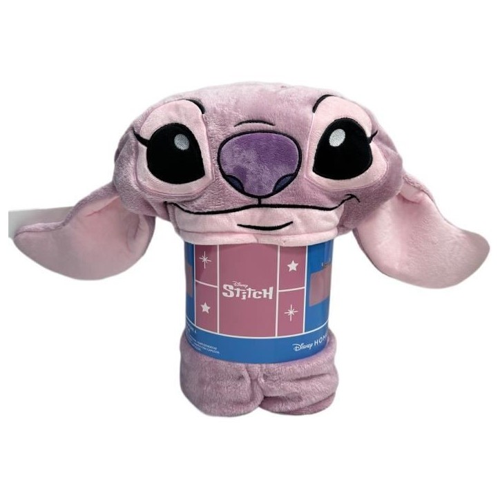 Plaid polaire a capuche 3D - LILO & STITCH - Angel - 120 x 150 cm