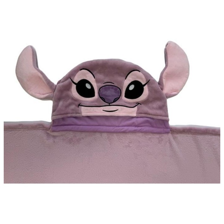 Plaid polaire a capuche 3D - LILO & STITCH - Angel - 120 x 150 cm