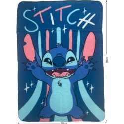 Plaid - LILO & STITCH - Stitch heureux - 100 x 140 cm