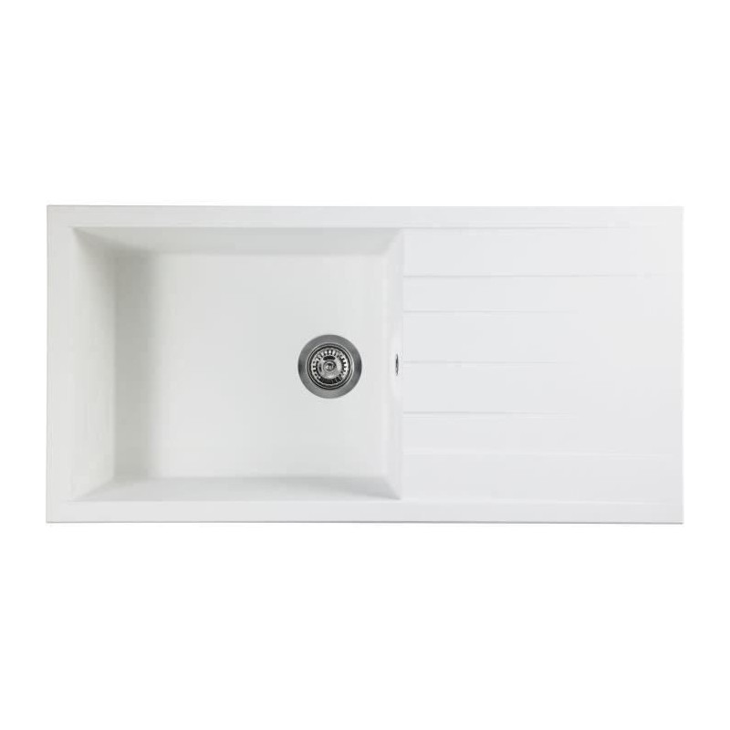 STRADOUR Evier a encastrer CUBE, en SMC BLANC UNI - 17, 1 bac, dim. 10 STRADOUR Evier a encastrer CUBE, en SMC BLANC UNI - 17, 1 bac, dim. 10