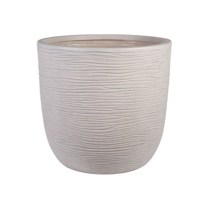Pot de fleur - STRATA - L - Rond - Amalfi - Ø 42.5cm x 40cm H - Couleur Pierre Pot de fleur - STRATA - L - Rond - Amalfi - Ø 42.5cm x 40cm H - Couleur Pierre