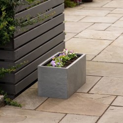 Pot de fleur - STRATA - Riven trough - Ø 38.5cm x 17.5cm H x 46.5cm L