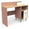 Bureau enfant - SUZIE - 1 porte - 1 niche - Chene / Abricot - 106,6 x