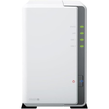 Serveur NAS - SYNOLOGY - DS223J - 2 baies - SATA 6Gb/s - RAID 1 - RAM