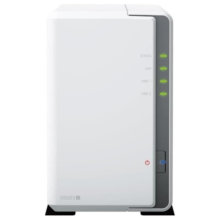 Serveur NAS - SYNOLOGY - DS223J - 2 baies - SATA 6Gb/s - RAID 1 - RAM 1 Go Serveur NAS - SYNOLOGY - DS223J - 2 baies - SATA 6Gb/s - RAID 1 - RAM 1 Go