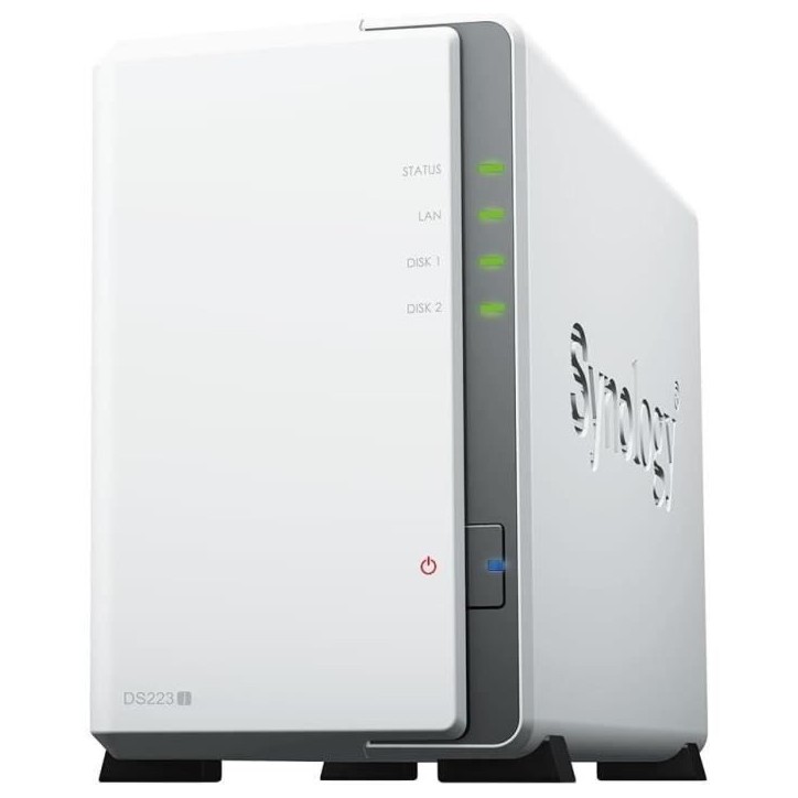 Serveur NAS - SYNOLOGY - DS223J - 2 baies - SATA 6Gb/s - RAID 1 - RAM 1 Go Serveur NAS - SYNOLOGY - DS223J - 2 baies - SATA 6Gb/s - RAID 1 - RAM 1 Go
