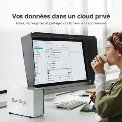 Serveur NAS - SYNOLOGY - DS223J - 2 baies - SATA 6Gb/s - RAID 1 - RAM