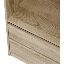 Dressing - Chene - 2 tiroirs - 2 étageres - 1 tringle - 50 x 57 x 200