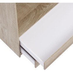 Dressing - Chene - 2 tiroirs - 2 étageres - 1 tringle - 100 x 57 x 20