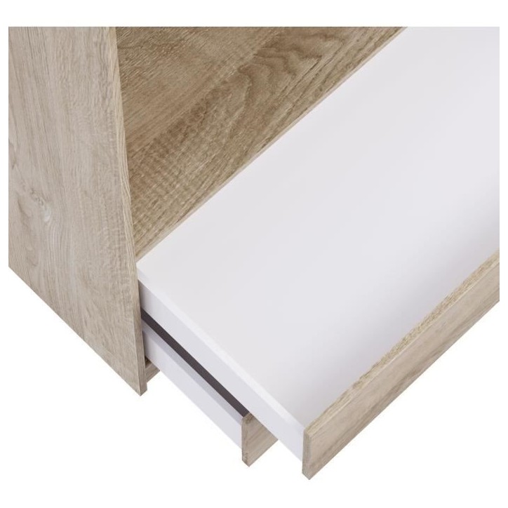 Dressing - Chene - 2 tiroirs - 2 étageres - 1 tringle - 100 x 57 x 200 cm