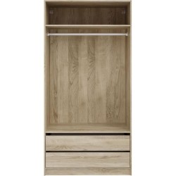 Dressing - Chene - 2 tiroirs - 2 étageres - 1 tringle - 100 x 57 x 20