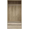 Dressing - Chene - 2 tiroirs - 2 étageres - 1 tringle - 100 x 57 x 20 Dressing - Chene - 2 tiroirs - 2 étageres - 1 tringle - 100 x 57 x 20