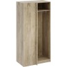 Module armoire d'angle - Chene - 3 étageres - 1 tringle a vetements - Module armoire d'angle - Chene - 3 étageres - 1 tringle a vetements -